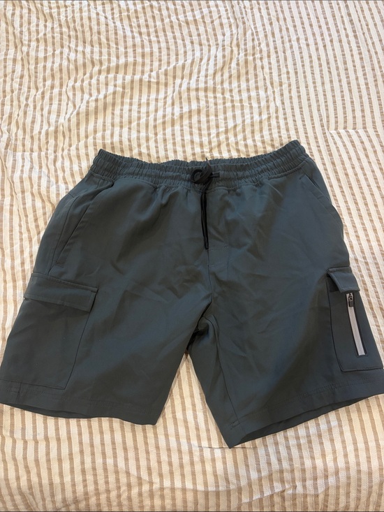 Other - Men's Cargo Drawstring Shorts - Dark Green